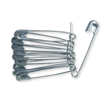 Safety pins Large Silver 45mm - 12s in bunch